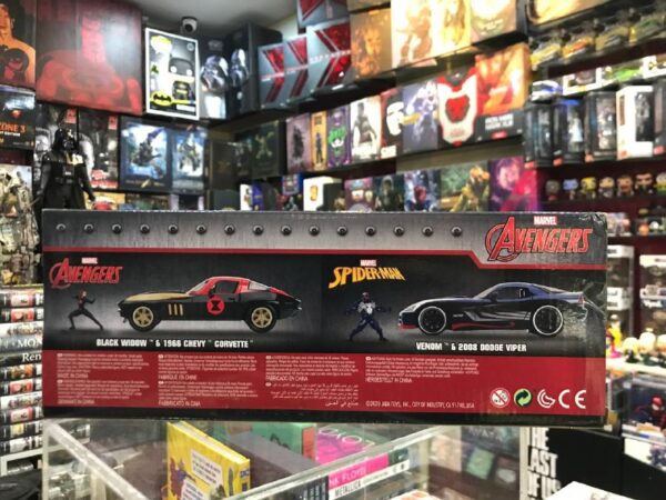 ماکت فلزی شورلت Chevy Corvette به همراه فیگور فلزی بلک ویدو - تصویر 12