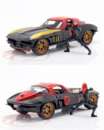 ماکت فلزی شورلت Chevy Corvette به همراه فیگور فلزی بلک ویدو - تصویر 3