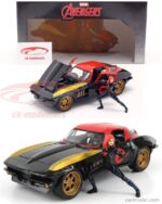 ماکت فلزی شورلت Chevy Corvette به همراه فیگور فلزی بلک ویدو - تصویر 4