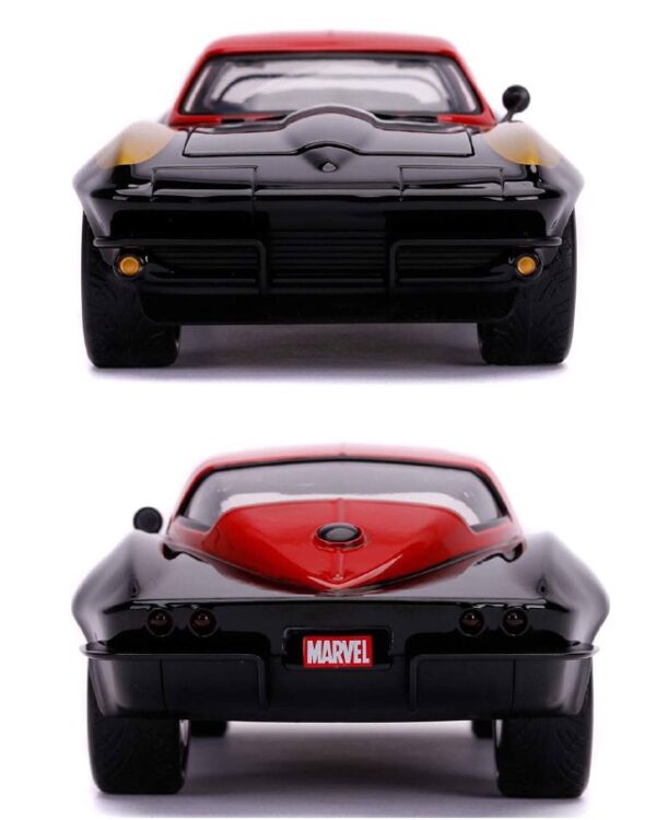 ماکت فلزی شورلت Chevy Corvette به همراه فیگور فلزی بلک ویدو - تصویر 6