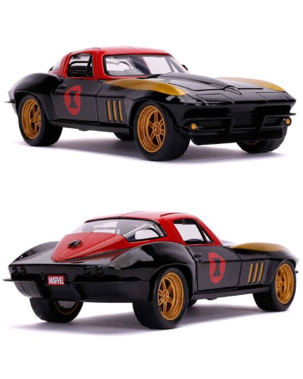 ماکت فلزی شورلت Chevy Corvette به همراه فیگور فلزی بلک ویدو - تصویر 9