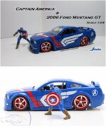 ماکت فلزی فورد Mustang GT به همراه فیگور فلزی کاپیتان امریکا - تصویر 6