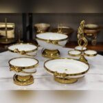 سرویس پذیرایی گل لیلیوم رنگ سفید طلایی
